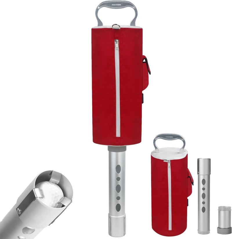 HOW TRUE Golf Ball Shag Bag with Aluminum Handle and Frame | Shag Bag for Golf Balls Golf Ball Retriever | Hold up to 70 Balls - Image 1